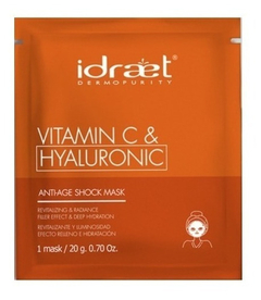 Máscara Shok Antiage Vitamina C & Hialurónico Idraet