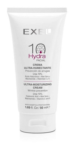 Crema Facial Vegana C/ácido Hialurónico Hydra 10 Exel 50 Ml