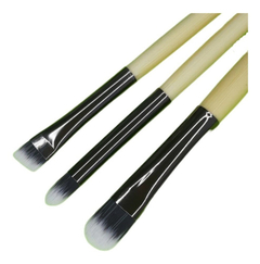 Kit 3 Pinceles Para Sombras Ojos Cejas Bamboo