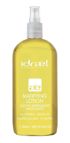 Loción Astringente Matificante Sin Alcohol 500ml Idraet