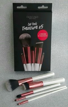 Set De 5 Brochas De Maquillaje Treasure X 5 - Fascino Nuevo - tienda online