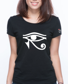 Ojo de Horus. Remera de dama entallada.