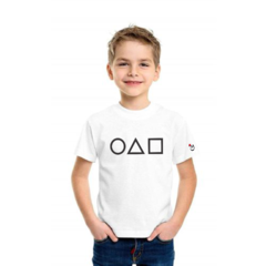 El juego del Calamar. Símbolos. Remera de algodón peinado. Niños - comprar online