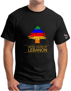 Líbano. Lebanon. Colores del Líbano. Remera de algodón peinado premium! - comprar online