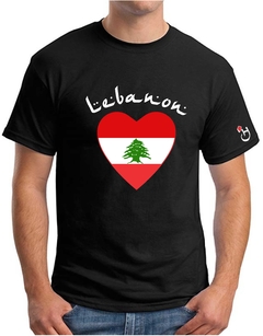 Líbano. Lebanon. Corazón. Remera de algodón peinado premium!