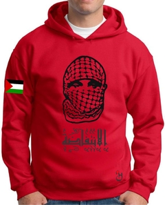 Buzo canguro de frisa Premium. Hoodie. Palestina Libre Kufiya. Intifada - comprar online