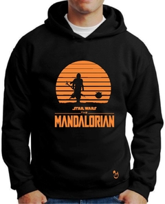 Buzo canguro de frisa Premium. Hoodie. The Mandaloria. Starwars.