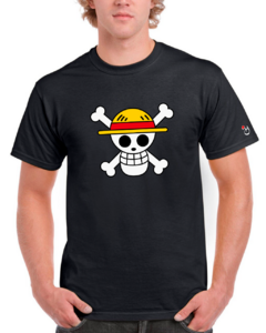 One Piece. Calavera. Remera de algodón peinado premium.