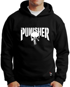 Buzo canguro de frisa Premium. Hoodie. Punisher. Frase. Series