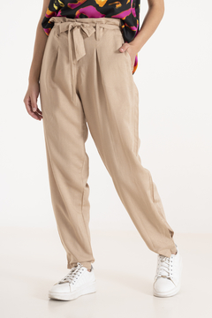 25551 pantalon cupro con lazo - tienda online