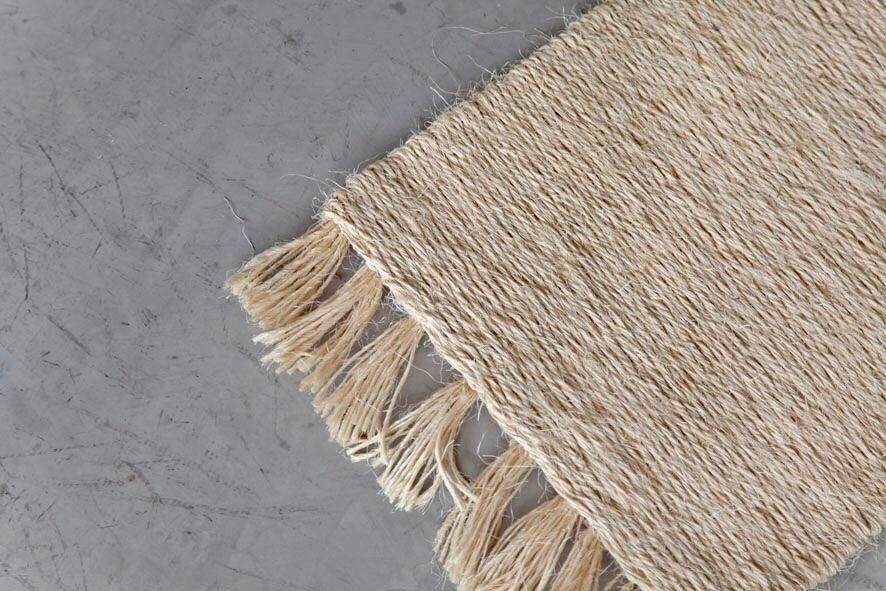  A1HC - Alfombra de sisal y lana, alfombras de fibra natural con  respaldo de látex antideslizante, alfombra para entrada, comedor o sala de  estar : Hogar y Cocina