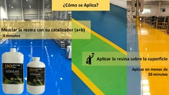 KIT RESINA EPOXICA AUTONIVELANTE CRISTAL 3LTS (3M2) - COLORES - DOCTOR OBRA MEXICO