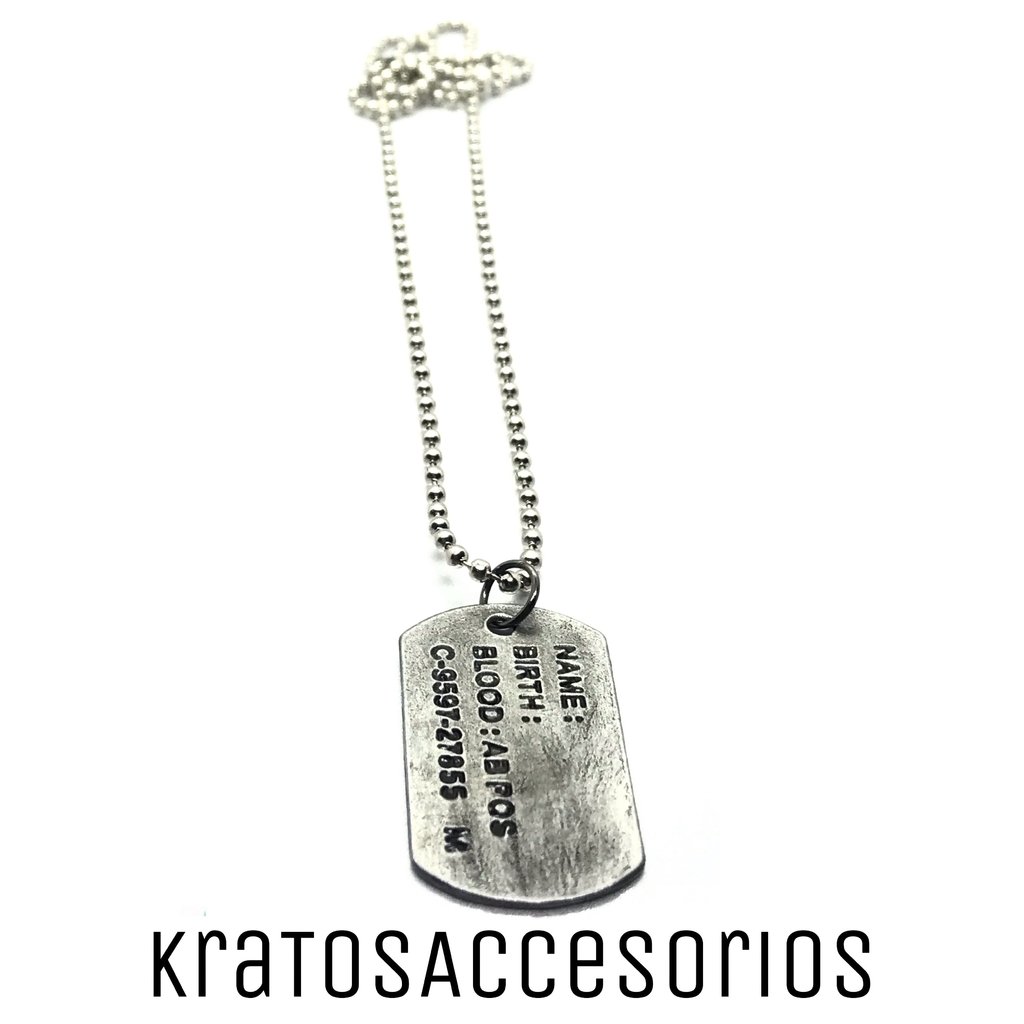 Collar Chapa Militar Bolitas - Kratos Accesorios