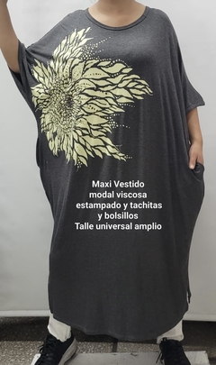 Maxi vestido de viscosa - comprar online