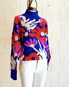 Sweater medía polera de bremer estampado - Pilar Prada 
