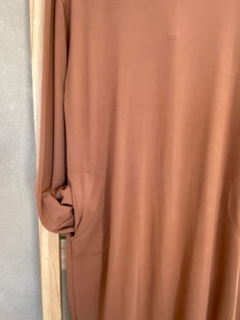 Vestido de viscosa rústico con bolsillos - comprar online