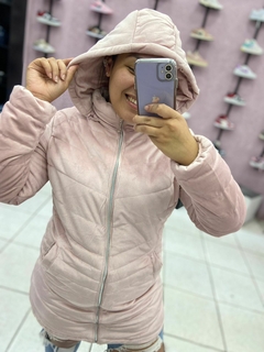 JAQUETA PARKA FEMININA ROSA CLARO