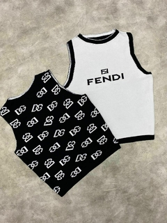 CROPPED TRICOT INSPIRAÇÃO FENDI