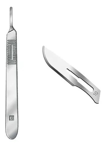  Mango de bisturí quirúrgico # 3 + 10 Quirúrgico Estéril Blade #  15 Dental instrumentos : Salud y Hogar
