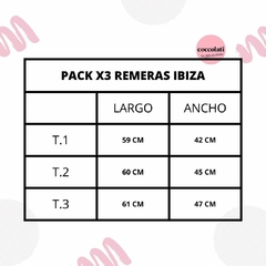 PACK X3 REMERAS IBIZA - tienda online