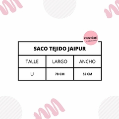 SACO TEJIDO JAIPUR - comprar online