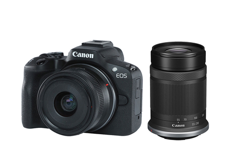 Câmera EOS R50 com Lente RF-S 18-45mm + RF-S 55-210mm