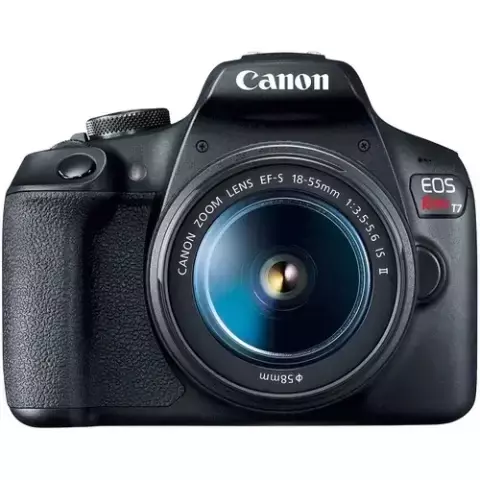 Câmera Canon Eos Rebel T7+ Com Lente Ef-s 18-55mm Is II (2000d)