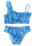 Bikini un hombro con volado por delante - Abanicos Azules