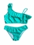 Bikini un hombro con volado por delante - Verde Agua