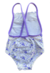 Punto Smock - Flores violetas con fondo blanco - comprar online