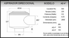 Extractor Aspirador de conducto Bidireccional GALAXIA Mod AD 2800rpm Salida 100 mm en internet
