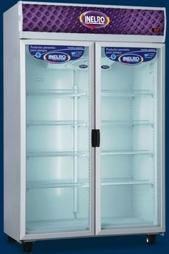 Exhibidora Vertical INELRO dos puertas 980 lts con cenefa Mod MT980 - comprar online