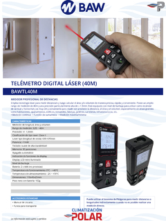 Telemetro Digital Laser BAW mod BAWTL40 - comprar online