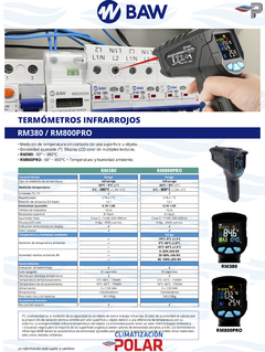 Termometro Infrarrojo -50+380 C BAW mod RM800PRO - comprar online