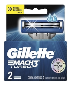 GILLETTE MACH 3 TURBO repuesto x 2