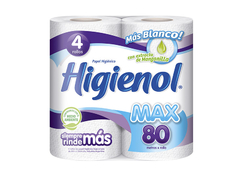 HIGIENOL MAX papel higienico 4x80mts