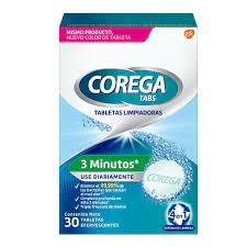 COREGA TABS 3 Min 4 en 1 limp de protesis x30