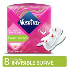 NOSOTRAS 110022/32 toallitas inv algodon suave x 8