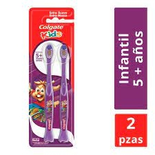 COLGATE KIDS 5 + cepillo dental niños x 2