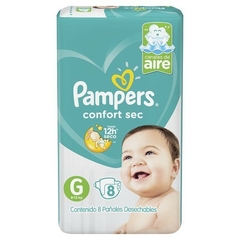 PAMPERS CONFORT SEC pañal grande x 8/9