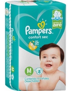 PAMPERS CONFORT SEC pañal mediano x8