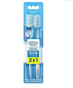 ORAL-B 1.2.3 cepillo dental adulto x2
