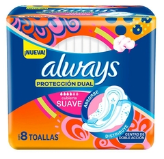 ALWAYS PROT.DUAL SUAVE toall. c/alas x8
