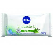 NIVEA jabon Antibacterial Herbal 3 x 90gr