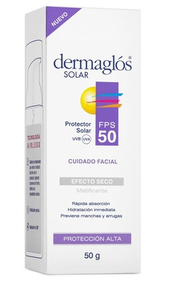 DERMAGLOS F50 EFECTO SECO protector facial x50