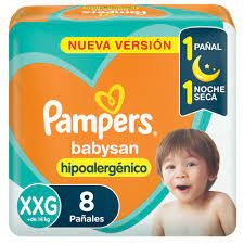 PAMPERS BABYSAN HIPOALERG XXG x 8