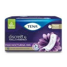 TENA DISCRET toalla higienica maxi nocturna x 10