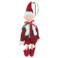 BONECO NATALELFOPENDURAR (VERMELHOVERDE) 45cm - PRÉ VENDA