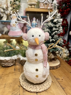 Boneco de neve c/ cachecol 55x25cm - Decora Encanta 