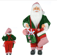 Papai Noel em Pé Verde com Presentes 45cm - PRÉ-VENDA